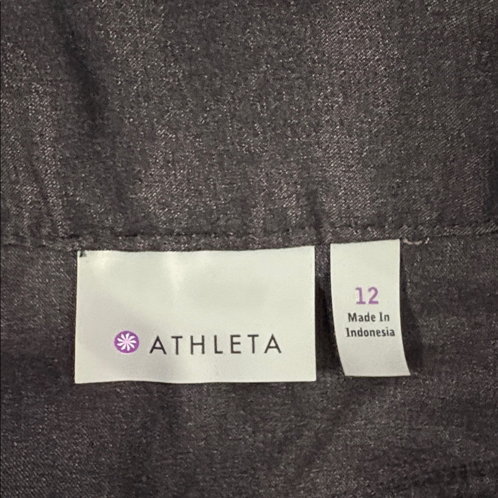 Athleta Nylon Blend Dark Gray Pants Size 12 - Picture 14 of 16
